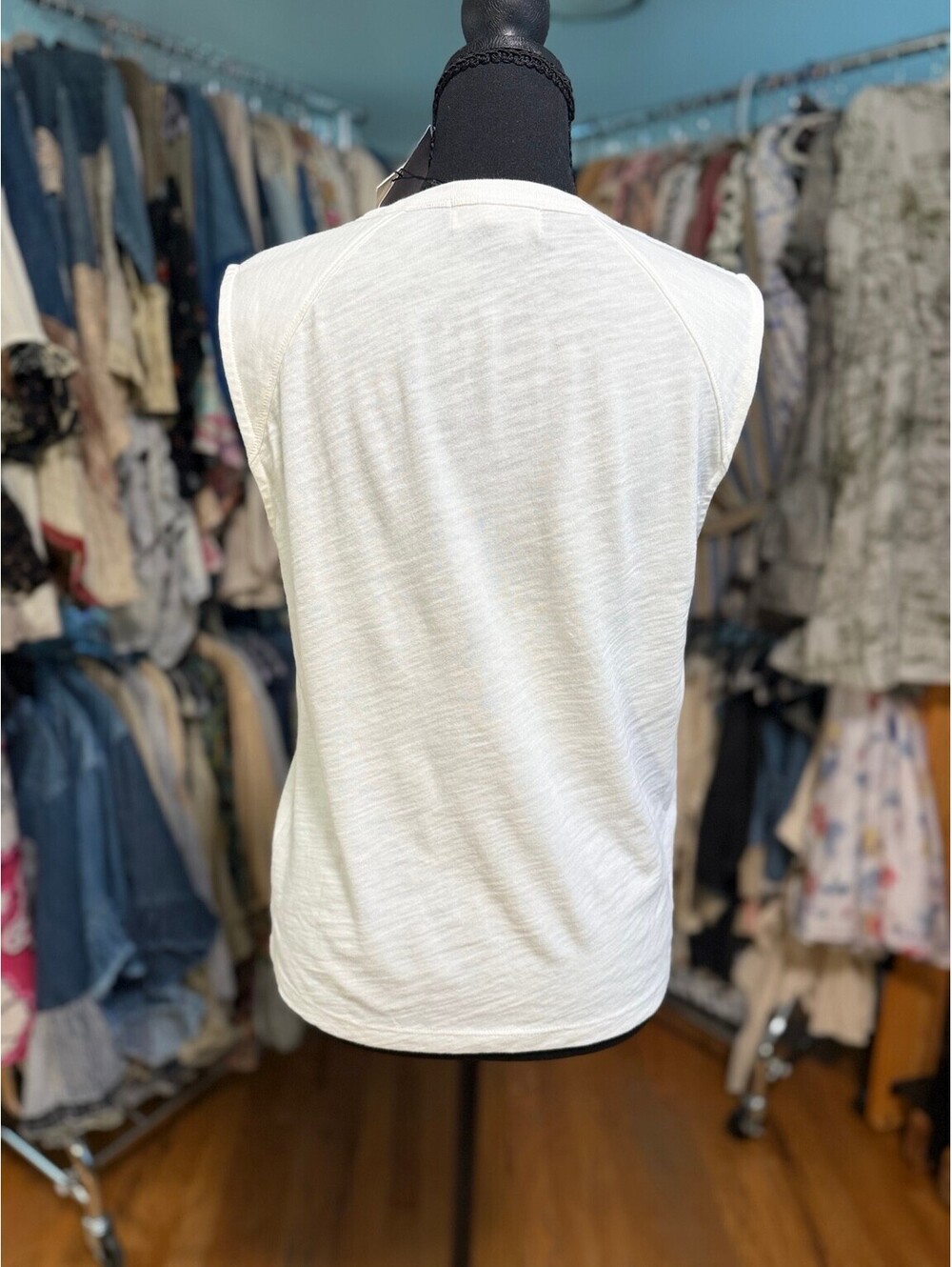 NATION LTD Davina Tank White Grommet Shoulder Sleeveless Top NWT XS - Picture 3 of 5
